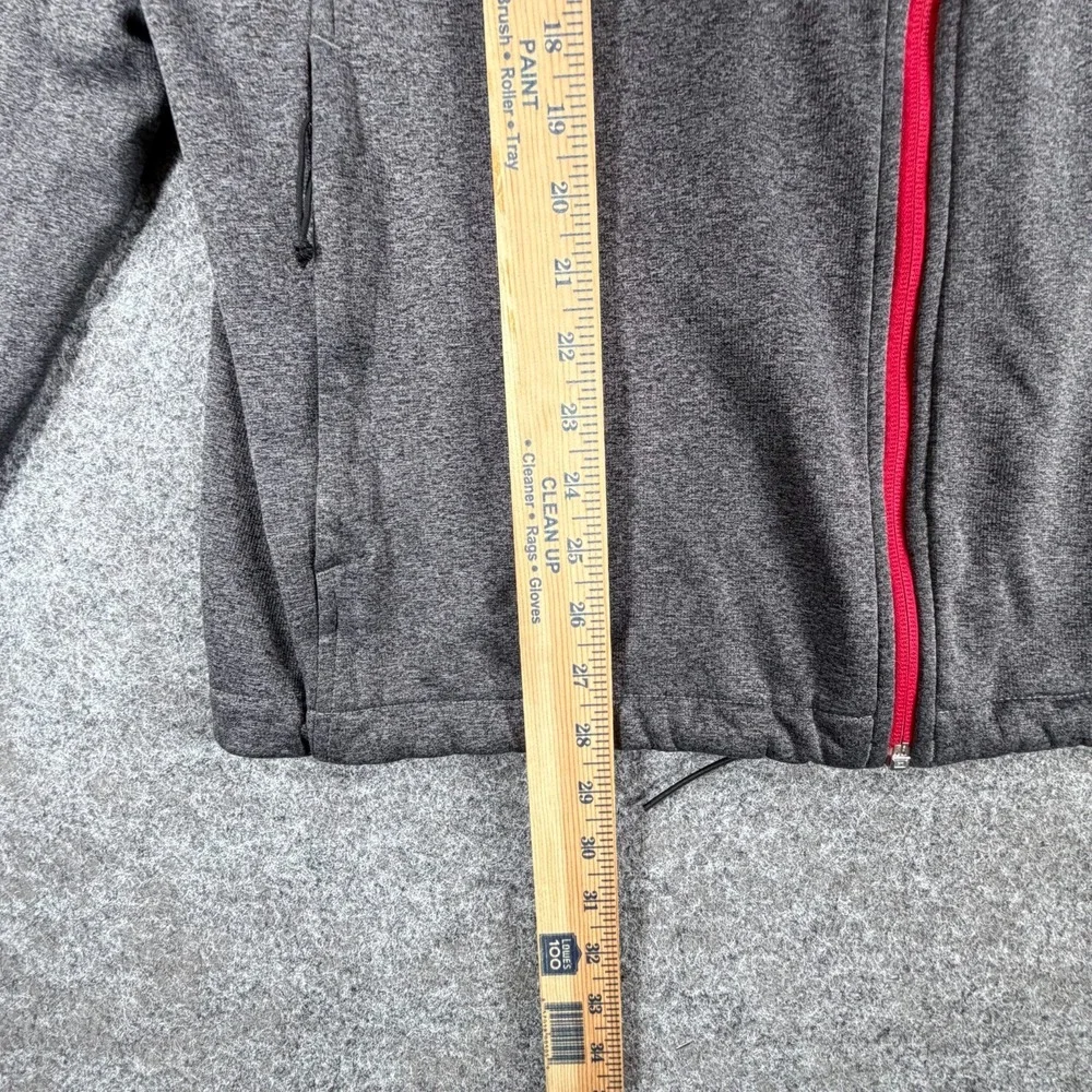 The North Face Jacket Mens XL Gray Full Zip Fleece Lined Mock Neck Lightweight